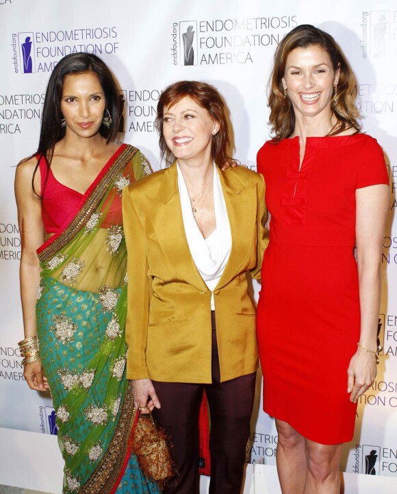 Padma Lakshmi, Susan Sarandon et Bridget Moynahan à la troisième édition du Blossom Ball, à New York. 19 mars 2011