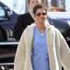 Halle Berry sur le tournage de New Year's Eve à New York le 8 mars 2011