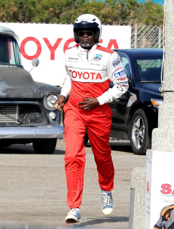Djimon Hounsou lors de la course Toyota des célébrités, à Long Beach le 5 avril 2011