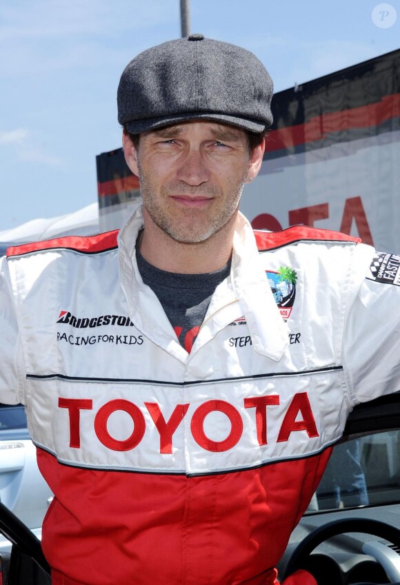 Stephen Moyer lors de la course Toyota des célébrités, à Long Beach le 5 avril 2011