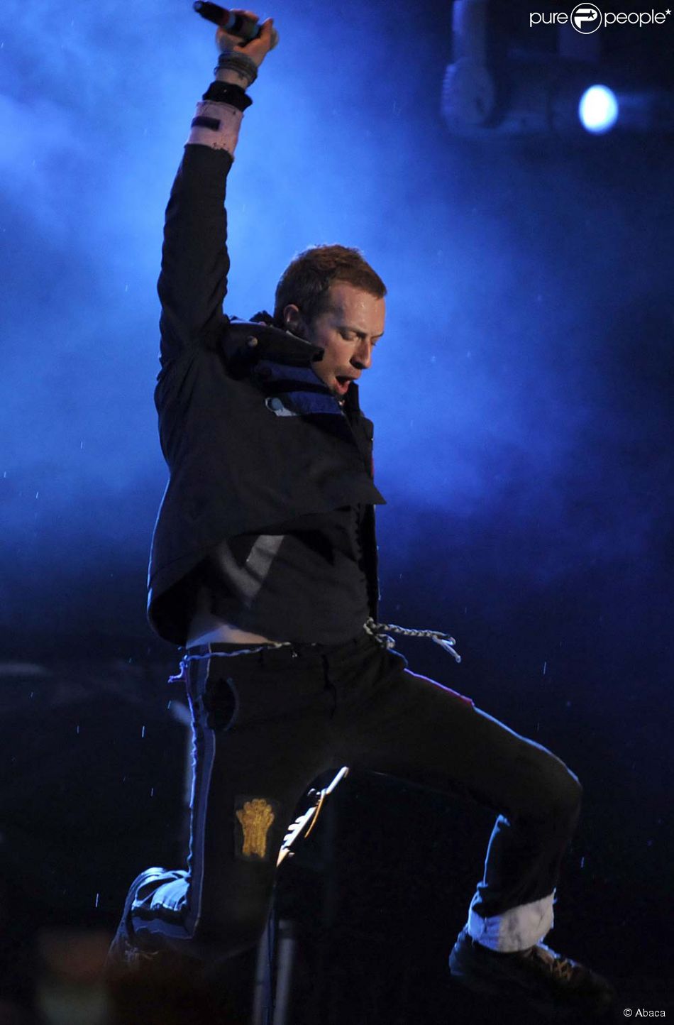 Chris Martin sur scène avec Coldplay, Buenos Aires, le 26 février 2010. 