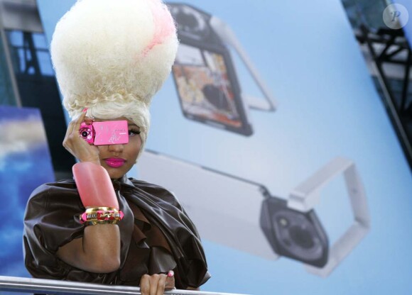 Nicki Minaj présente le Tryx de Casio à New York, le 7 avril 2011.