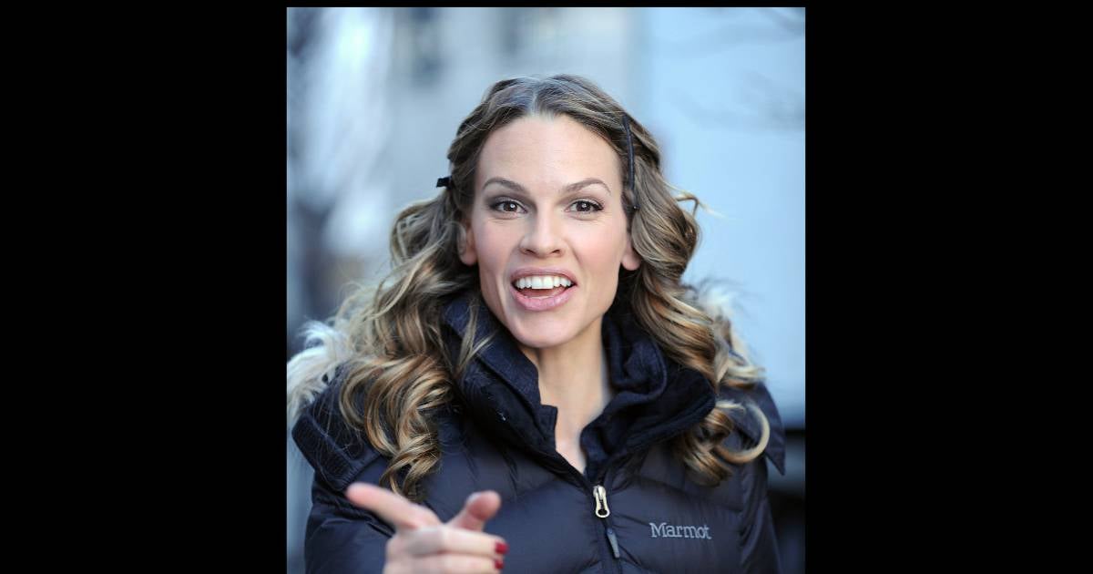 Hilary Swank sur le tournage de New Year's Eve en mars 2011 - Purepeople