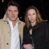 Philippe Lellouche et Vanessa Demouy (enceinte) à l'avant-première du film Le Marquis en février 2011