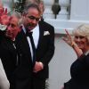 Le prince Charles et Camilla Parker Bowles lors du dîner de gala organisé par la Reine Elizabeth II la veille du mariage de Kate Middleton et du prince William à l'Hôtel Mandarin Oriental Hotel à Londres le 28 avril 2011