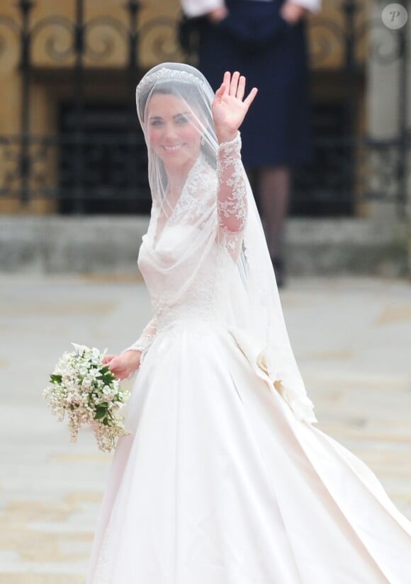 Kate Middleton sublime lors de son mariage avec le prince William, le 29 avril 2011