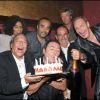C'est la fête pour Philippe Caroit, Tony Gomez et Fabien Onteniente lors de la soirée d'inauguration de la nouvelle compilation du Buddha Bar à Paris le 28 avril 2011