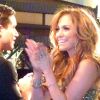 Jennifer Lopez à l'occasion de la promotion de son nouvel album, Love?, dans l'émission Extra, animée par Mario Lopez, à Los Angeles, le 29 avril 2011.