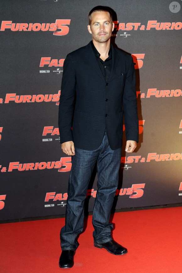 Paul Walker assiste, vendredi 29 avril, à l'avant-première italienne de Fast and Furious 5, à Rome.