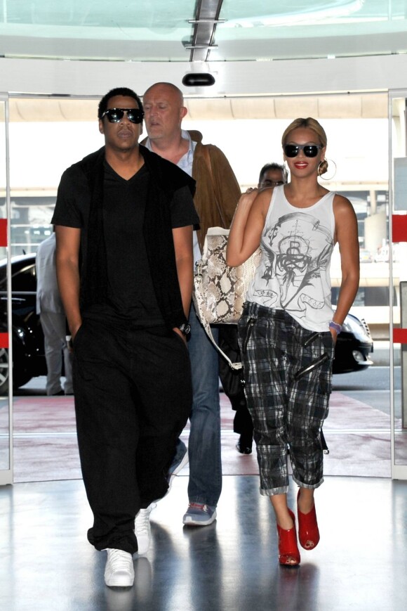 Beyoncé et son mari Jay-Z le 26 avril 2011 à Paris