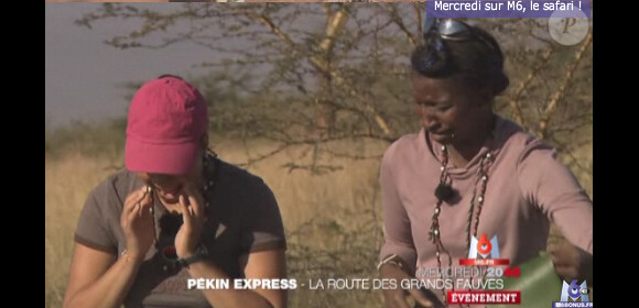 Laetitia et Dianéba dans la bande-annonce de Pékin Express : la route des grands fauves, diffusée le 11 mai 2011 sur M6