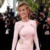 Jane Fonda, égérie L'Oréal, a encore une fois séduit l'assemblée. Cannes, 12 mai 2011
 