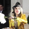 Lady Gaga devant son hôtel à Londres, le 14 mai 2011.