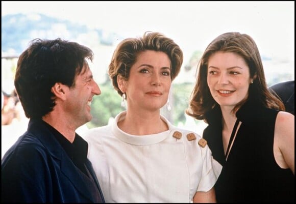 Daniel Auteuil, Catherine Deneuve et Chiara Mastroianni en 1993 à Cannes pour la présentation de Ma saison préférée