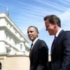 Barack Obama et David Cameron donnent une conférence de presse dans les jardins de Lancaster House, à Londres, le 25 mai 2011.