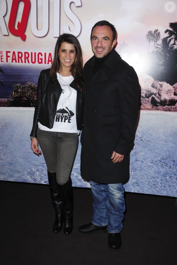 Karine Ferri et Nikos à l'avant-première du Marquis le 21 février 2011. 