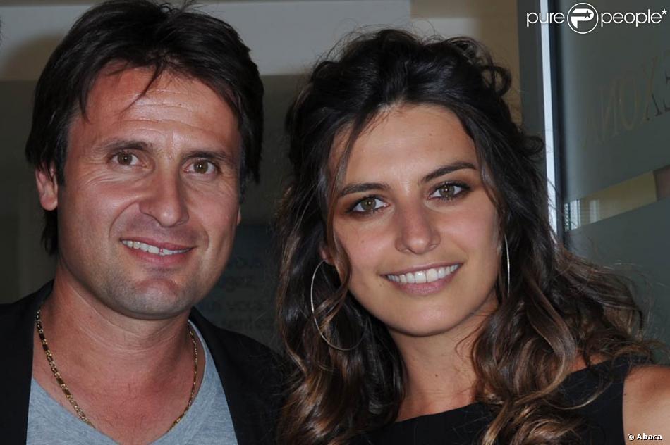 Fabrice Santoro et Laetitia Milot à RolandGarros, à Paris, le 27 mai