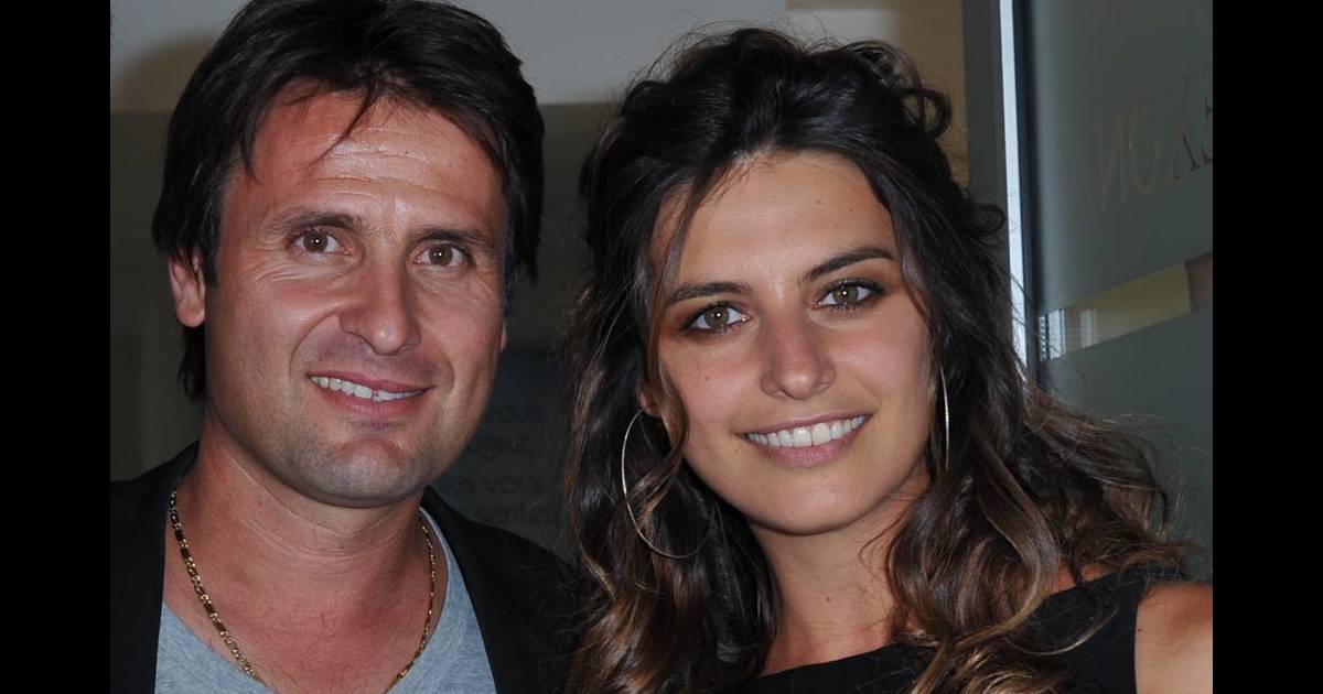 Fabrice Santoro et Laetitia Milot à RolandGarros, à Paris, le 27 mai