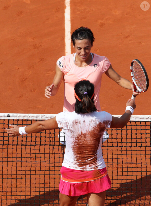 Finale Dames qui a vu la victoire de la Chinoise Li Na sur l'Italienne tenante du titre Francesca Schiavone, le 4 juin 2011