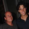 Le tennisman Rafael Nadal et son sponsor Richard Mille lors de sa fête d'anniversaire et de victoire, le dimanche 5 juin 2011, à l'Arc, à Paris.