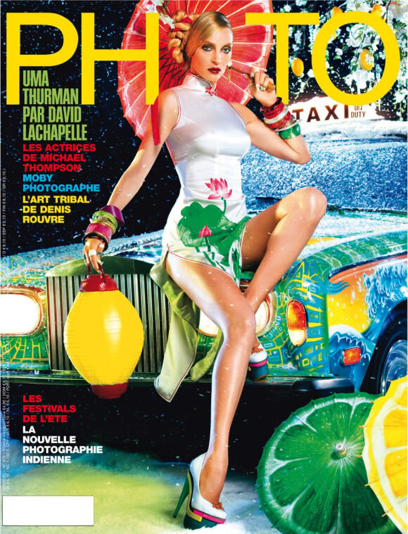 Uma Thurman photographiée par David LaChapelle pour le magazine PHOTO, édition mai 2011.