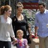 Jessica Alba, Cash Warren, et leur fille Honor et la nounou, à la sortie du déjeuner d'anniversaire de l'adorable fillette à New York ! Le 7 juin 2011