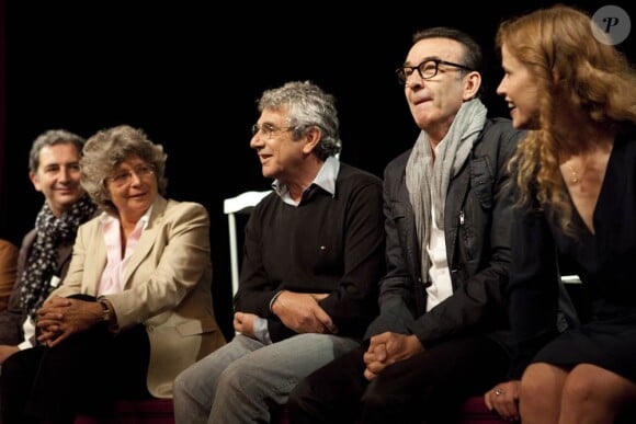 Jacqueline Franjou, Michel Boujenah, Robin Renucci et Florence Darel à la conférence de presse du festival de Ramatuelle, le 7 juin 2011.
