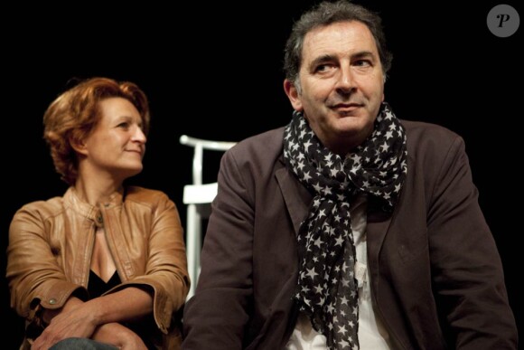 Anne Bourgeois et François Morel à la conférence de presse du festival de Ramatuelle, le 7 juin 2011.