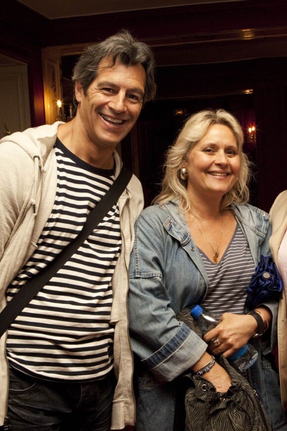 Jean-Philippe Bêche et son épouse à la conférence de presse du festival de Ramatuelle, le 7 juin 2011.