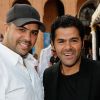 Jamel Debbouze et son frère Mohamed Debbouze durant le 1er Festival Marrakech du Rire à Marrakechle 11 juin 2011