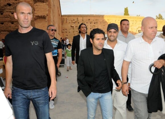 Jamel Debbouze et Zinedine Zidane durant le 1er Festival Marrakech du Rire à Marrakechle 11 juin 2011