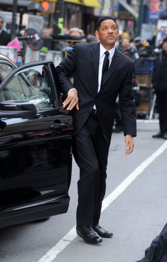 Will Smith, en avril 2011, sur le tournage de Men in Black 3, à New York.