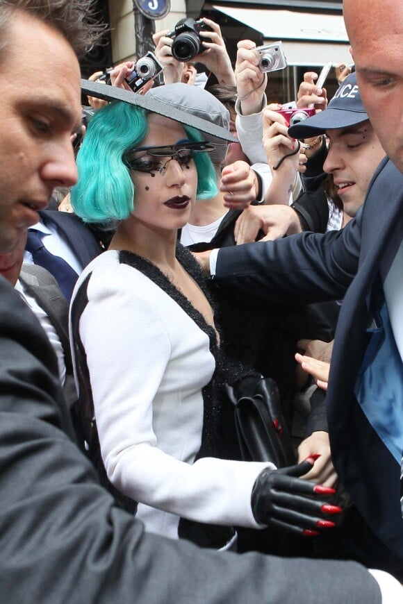 Lady Gaga à Paris, le 13 juin 2011.