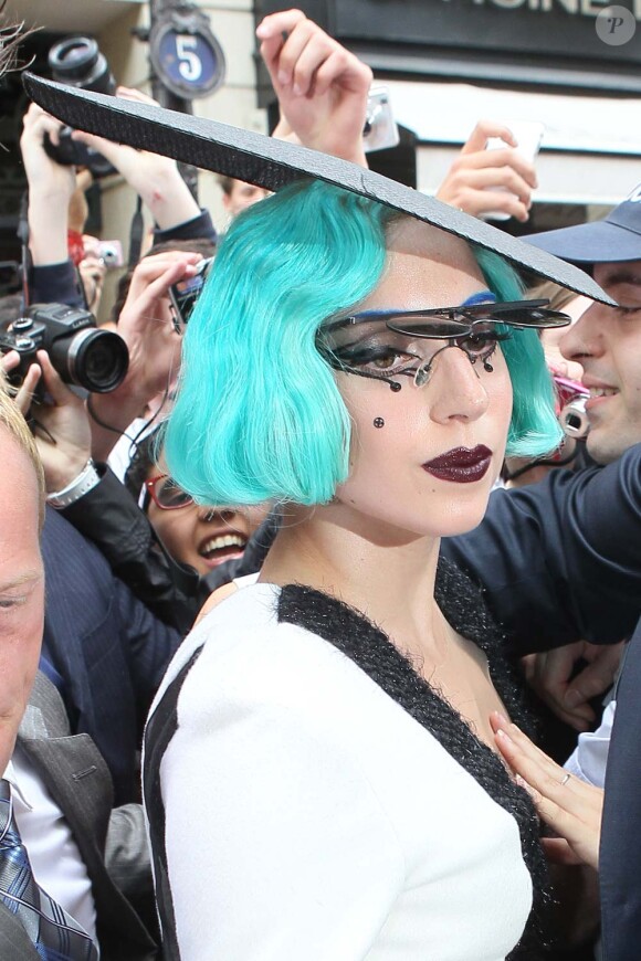 Lady Gaga à Paris, le 13 juin 2011.