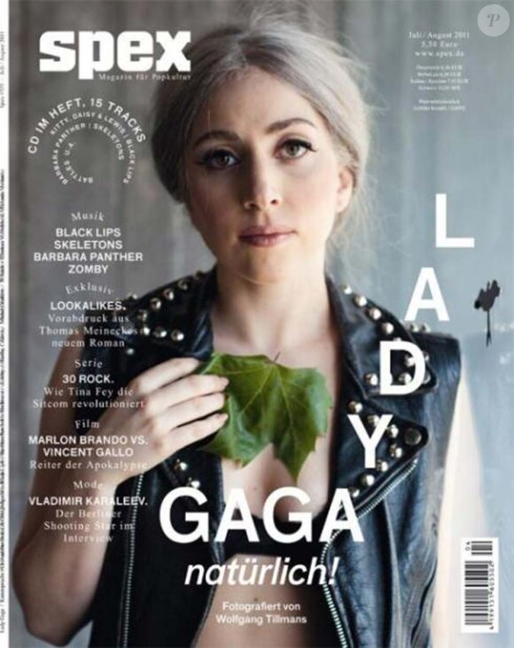 Lady Gaga au naturel pour le magazine Spex, juillet/août 2011.
