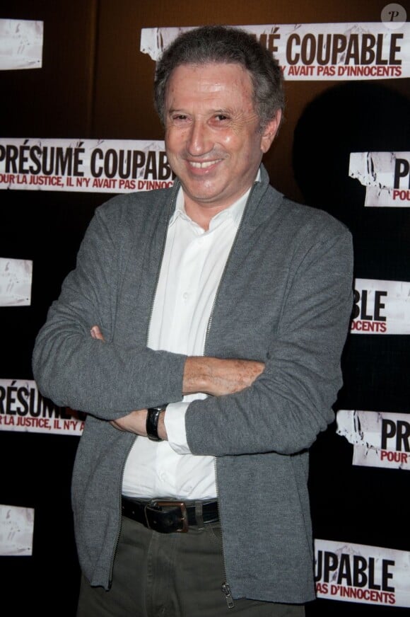 Michel Drucker lors de l'avant-première de Présumé Coupable, dans l'enceinte du Gaumont Marignan des Champs-Elysées, à Paris, le 14 juin 2011.