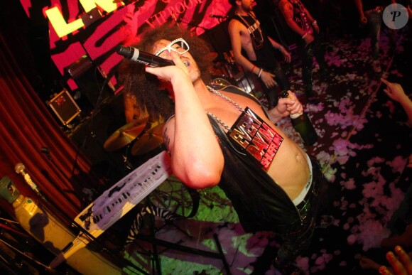 Redfoo et SkyBlu, alias le duo californien LMFAO, en ont fait voir de toutes les couleurs aux invités du VIP Room de Paris le 16 juin 2011, avec leur party rock