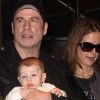 John Travolta, sa femme Kelly Preston, et leur fils Benjamin à New York le 13 avril 2011