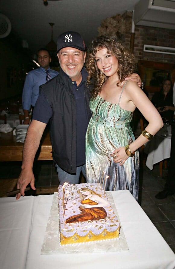 Tommy Mottola et sa femme Thalía, New York, le 27 août 2007