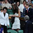 Le prince William et son épouse Catherine (Kate Middleton) étaient présents à Wimbledon le 27 juin 2011 pour encourager sur le court central l'Ecossais Andy Murray, opposé à Richard Gasquet.