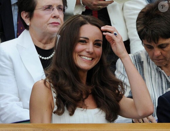 Le prince William et son épouse Catherine (Kate Middleton) étaient à Wimbledon le 27 juin 2011 pour encourager sur le court central l'Ecossais Andy Murray, opposé à Richard Gasquet.