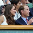 Le prince William et Kate Middleton tenaient à encourager l'Ecossais Andy Murray à Wimbledon, le 27 juin 2011, dans son huitième de finale face à Richard Gasquet.