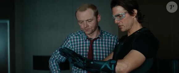 Simon Pegg et Tom Cruise dans Mission Impossible IV : Le Protocole Fantôme, en salles le 14 décembre 2011.