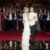 Le Prince Albert et la Princesse Charlene ont ouvert le bal donné à l'Opéra de Monte-Carlo transformé pour l'occasion en piste de danse, le 2 juillet 2011