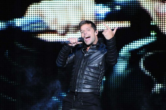 Ricky Martin en concert à Rome, le 2 juillet 2011.