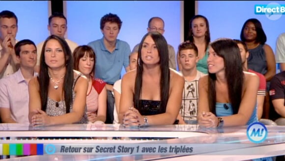 Les triplés, gagnantes de Secret Story en 2007, sur le plateau de Morandini ! sur Direct 8 !