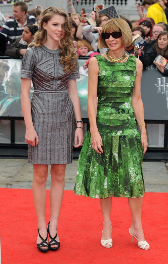 Anna Wintour et sa fille lors de l'avant-première mondiale de Harry Potter et les Reliques de la mort - partie II à Londres le 7 juillet 2011