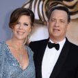 Tom Hanks et son épouse Rita Wilson très élégants pour assister à  la soirée des BAFTAs à Los Angeles, en l'honneur du prince William et de  son épouse, Kate Middleton. Le 9 juillet 2011