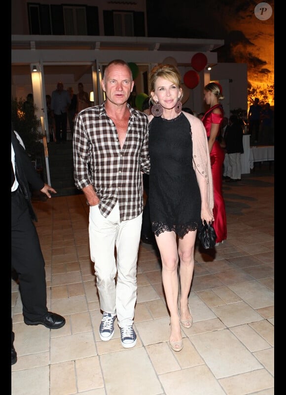 Sting et sa femme en Italie au festival du film d'Ischia le 11 juillet
