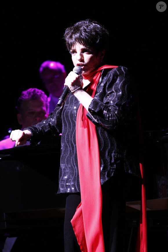 Concert unique de Liza Minnelli, à l'Olympia, à Paris, le 11 juillet 2011.